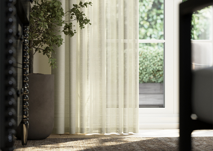 Sahara Voile, Metallic Cream - Made to Measure Curtains - Image 5